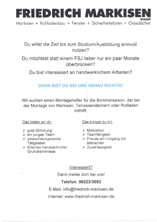 Stellenangebot